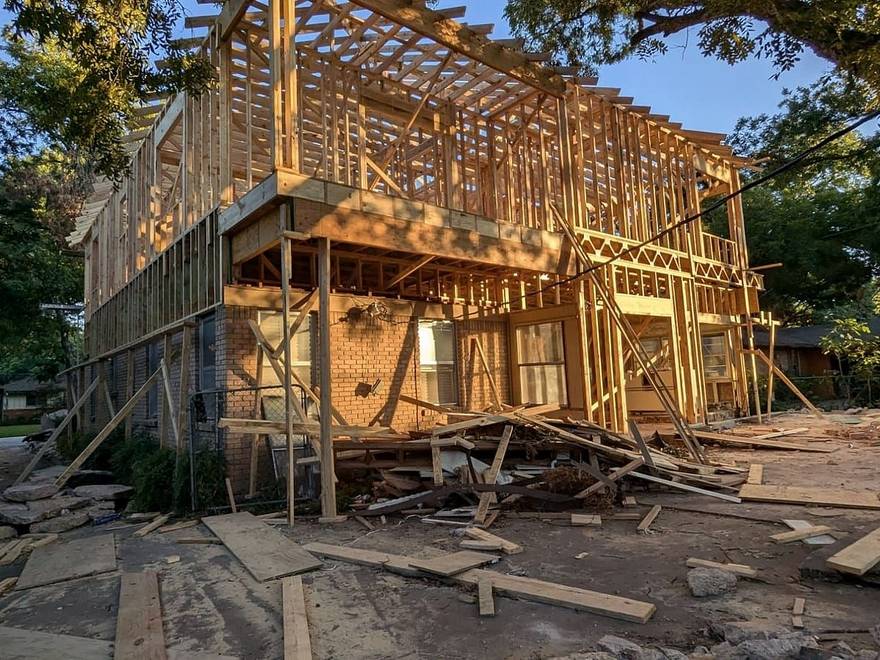 Raising a new second story over an existing house